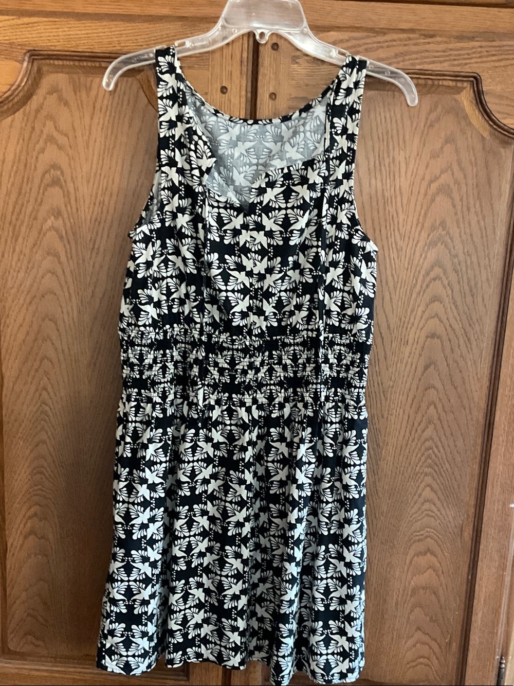 Universal Thread Black and White Floral Tank Mini Dress